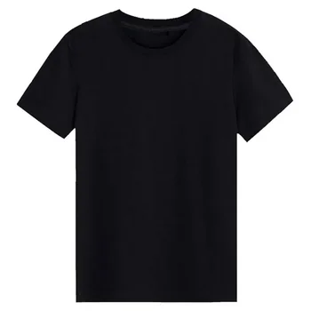 A2975 Стандартна празна тениска Черно Бяло Тийс Топ Ново