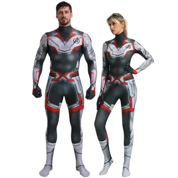 Quantum War Suit Surperhero Cosplay Costume Zentai Spandex Halloween Costume Bodysuit Jumpsuit Disfraces Para Adult Kids