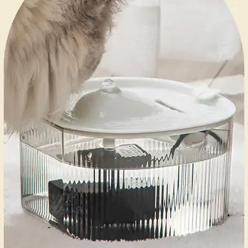 Диспенсър за вода за домашни любимци Кит форма Безшумен фонтан за пиене Автоматична купа за пиене за малки средни големи кучета Котки