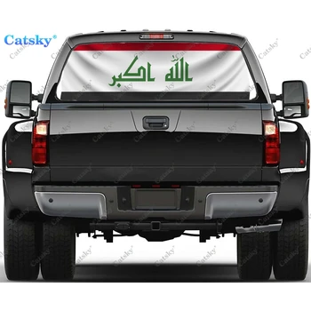 Ирак флаг прозорец стикер графичен PVC декоративен камион стикер перфориран винил универсален стикер